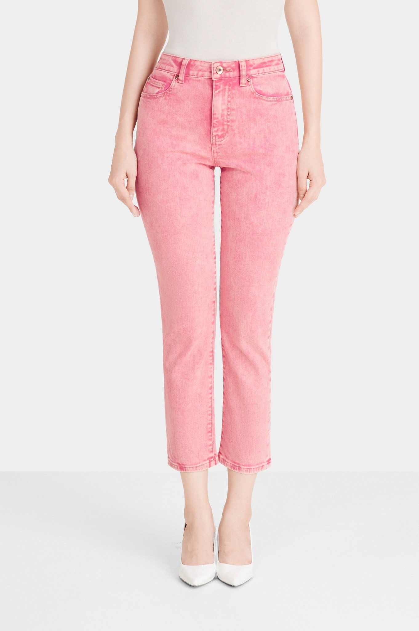 Quần Jeans Nữ Dáng Đứng Màu Hồng Đất. Women's Straight Jeans in Earth Pink - 123WN1083F3