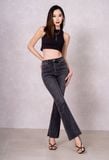 Quần Jeans Nữ Dáng Loe Màu Xám. Grey Women's Flared Jeans - 222WD2084B2050