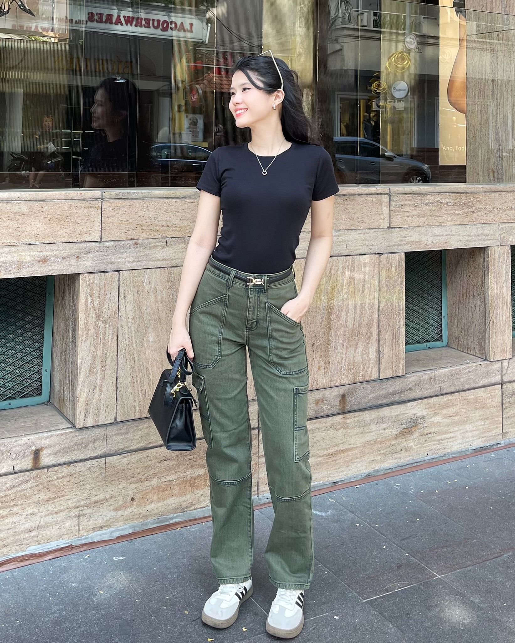 Quần Jeans Nữ Dáng Straight Phong Cách Workwear. Women's Straight Workwear Style Jeans - 123WD1083A1390
