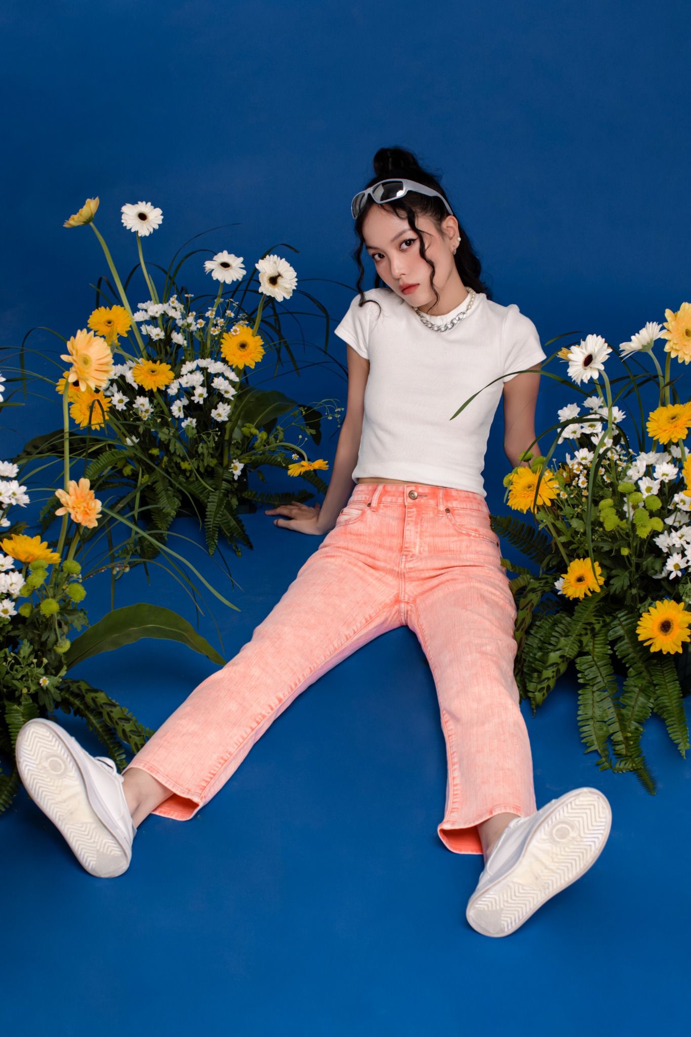 Quần Jeans Nữ Màu Cam Nhạt Dáng Đứng - Light Orange Straight Women's Jeans - 222WN1083F2830