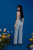Quần Jeans Nữ Ống Loe Cắt Lai. Ice Blue Raw Cut Flare Jeans - 122WD1084B2910