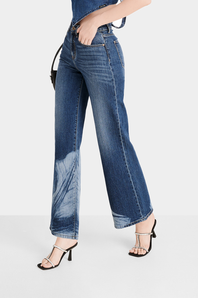 Quần Jeans Nữ Ống Rộng Laser. Women's Laser Wide Leg Jeans - 123WD1085F2950