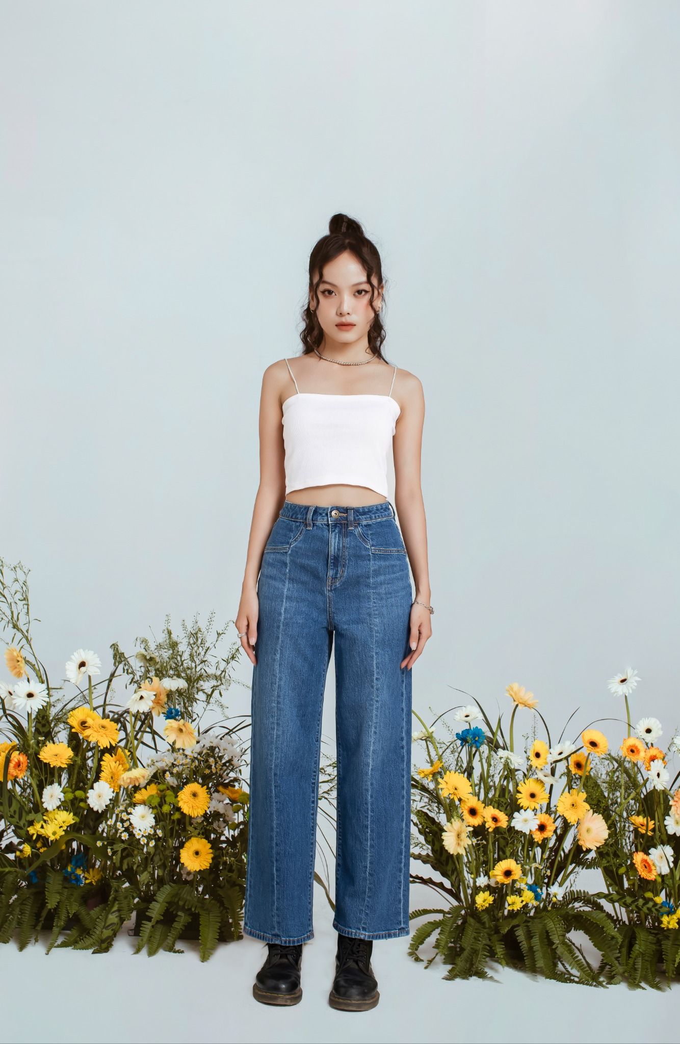 Quần Jeans Nữ Ống Rộng 