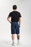 Quần Shorts Jeans Nam Dáng Rộng Màu Xanh Đậm.  Dark Blue Men's Jeans Shorts - 123MD4103B1990