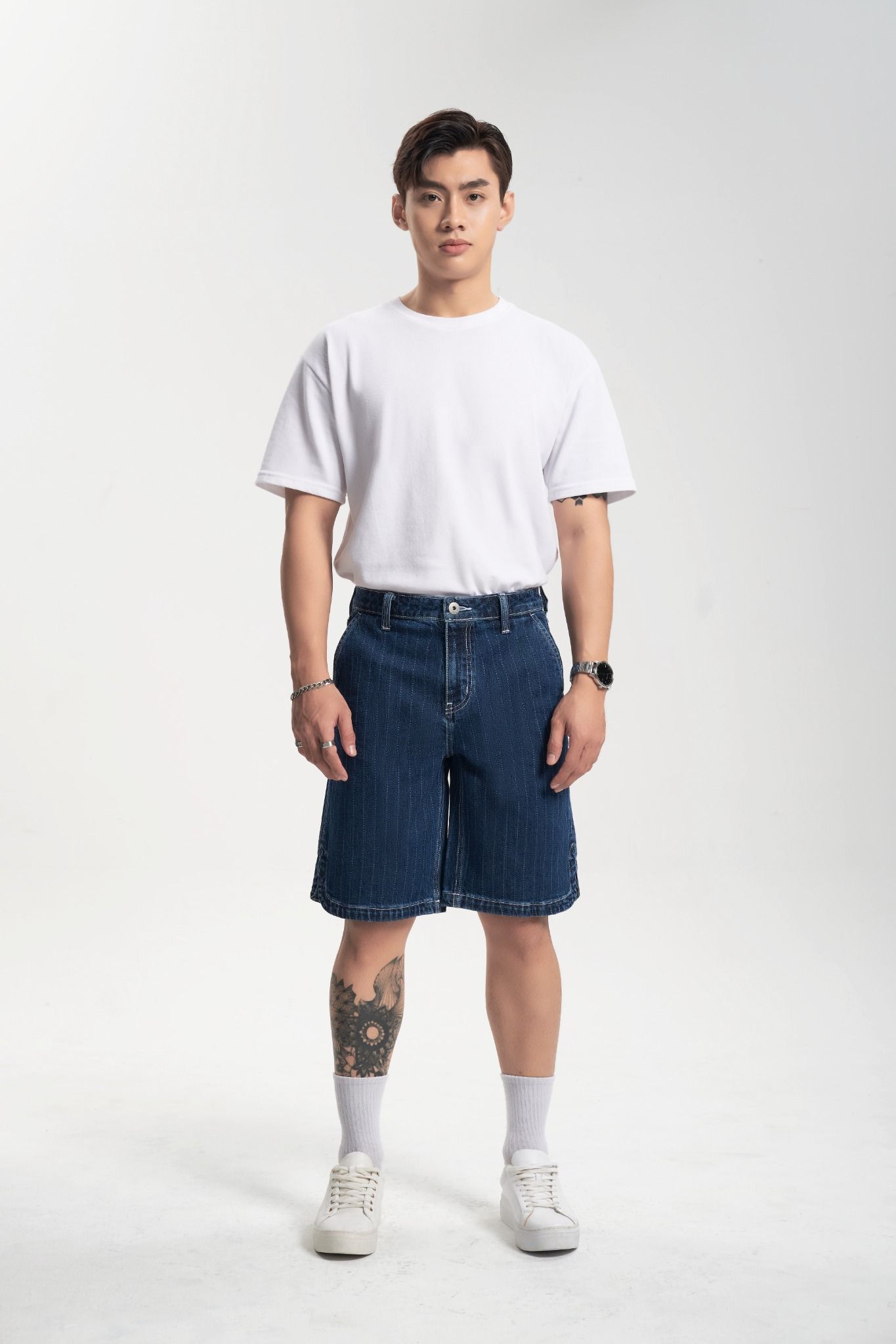 Quần Shorts Nam Kiểu Dáng Thể Thao. Shorts Denim Men's Sports - 223MD3104F1