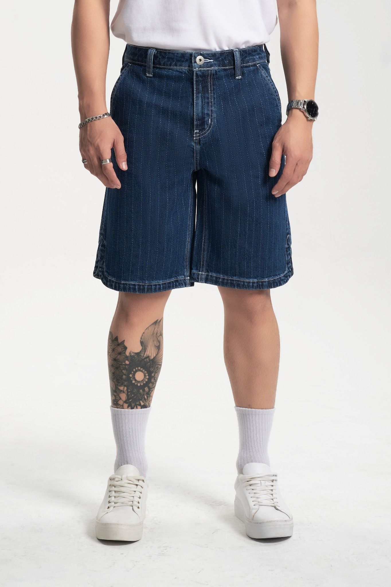 Quần Shorts Nam Kiểu Dáng Thể Thao. Shorts Denim Men's Sports - 223MD3104F1