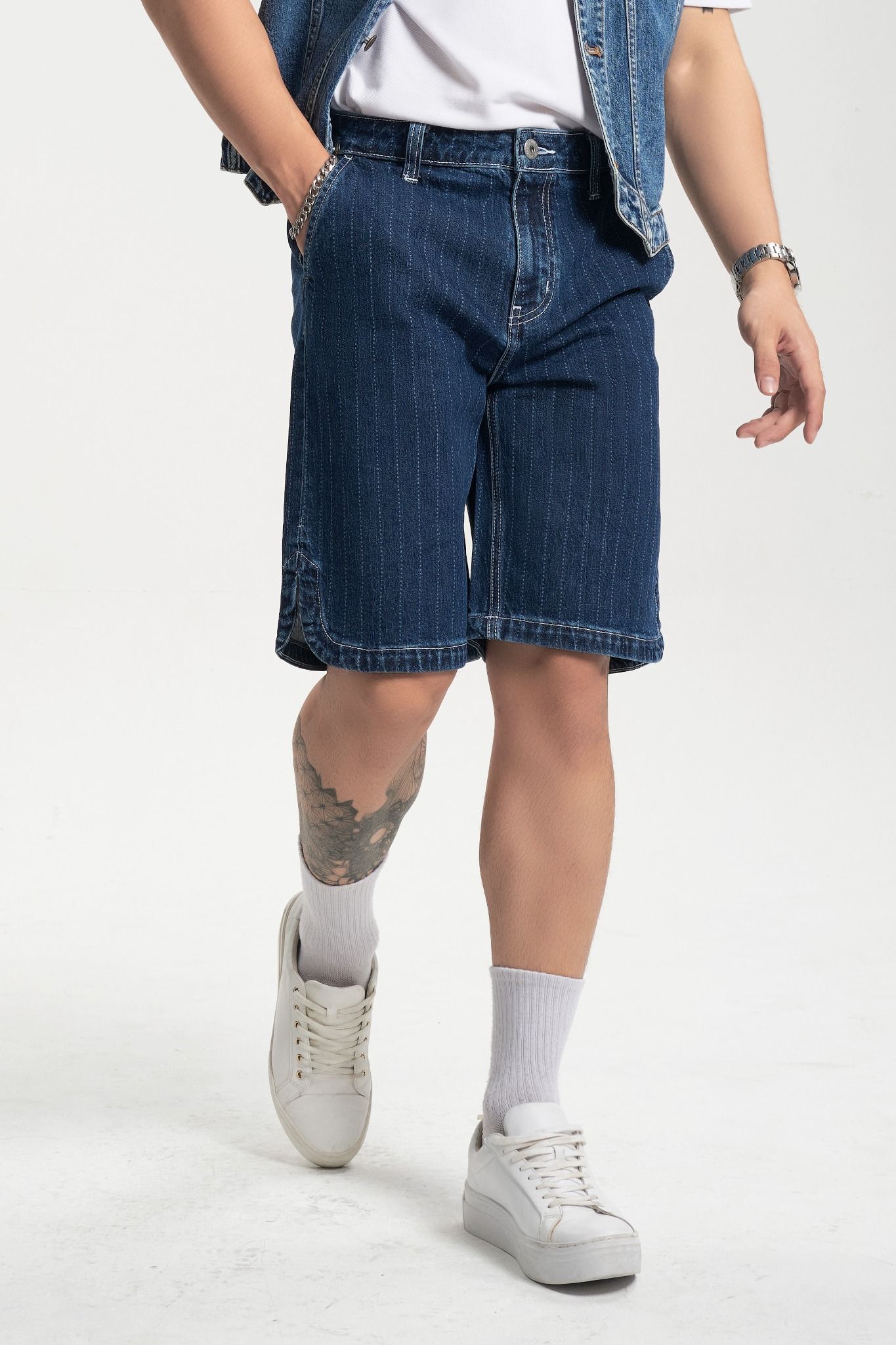 Quần Shorts Nam Kiểu Dáng Thể Thao. Shorts Denim Men's Sports - 223MD3104F1