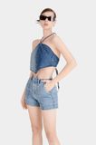 Quần Shorts Nữ Dáng Loe Màu Xanh Sáng. Light Blue Women's Flared Shorts - 223WD2104F2930