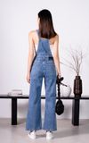 Quần Yếm Dài Ống Rộng Màu Xanh Sáng. Light Blue Wide Leg Overalls - 223WD1133F1930