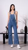 Quần Yếm Dài Ống Rộng Màu Xanh Sáng. Light Blue Wide Leg Overalls - 223WD1133F1930