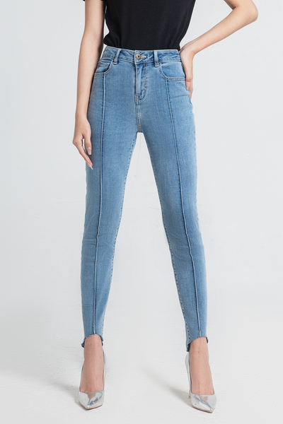 Quần Jeans Nữ Sóng Gân Dáng Ôm Phiên Bản 1. Front Seam Detail Skinny Jeans (1st Version) - 121WD2081F5930