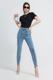 Quần Jeans Nữ Sóng Gân Dáng Ôm Phiên Bản 1. Front Seam Detail Skinny Jeans (1st Version) - 121WD2081F5930