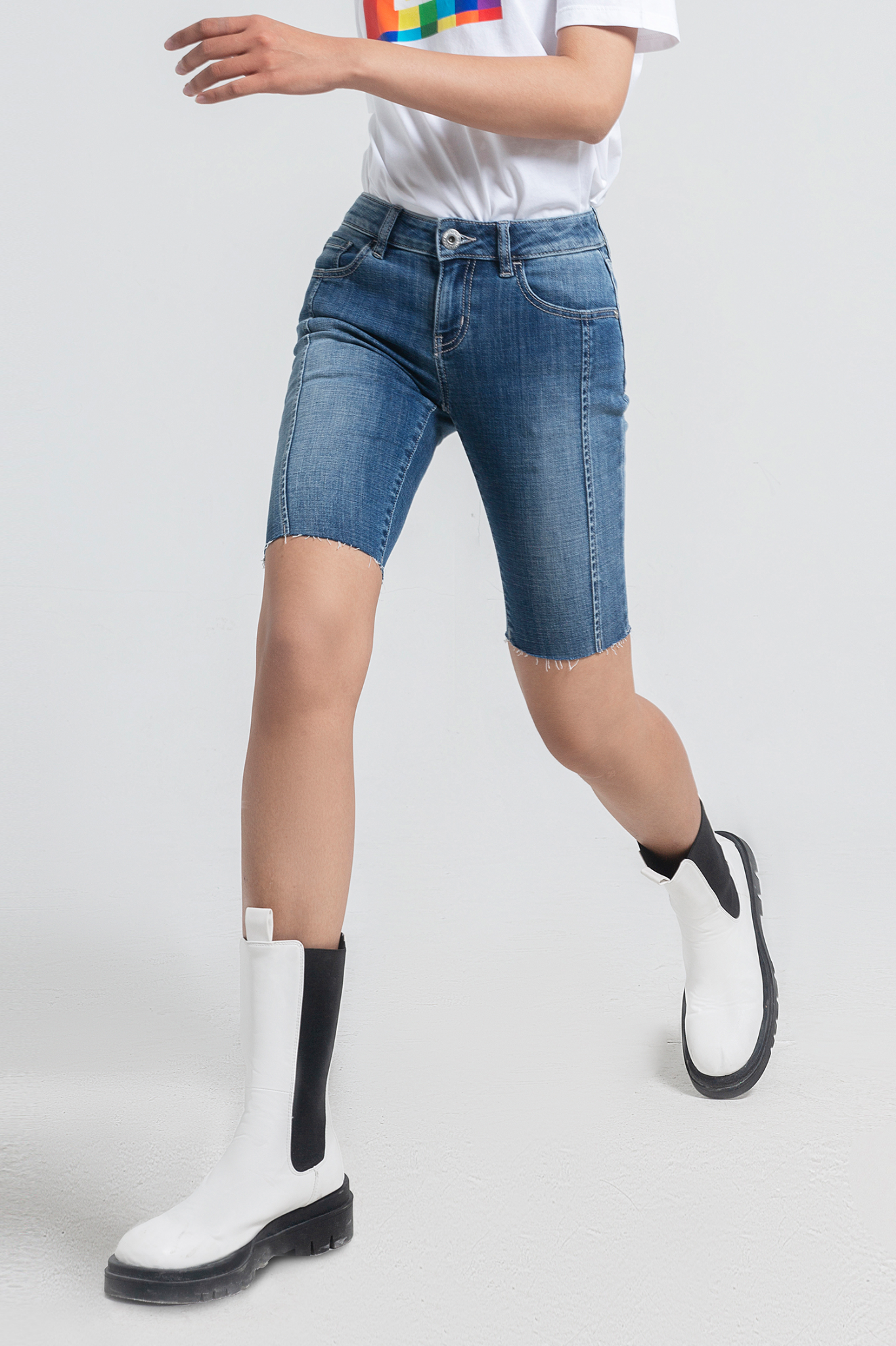 Quần jeans lửng dáng skinny - 120WD1101F1