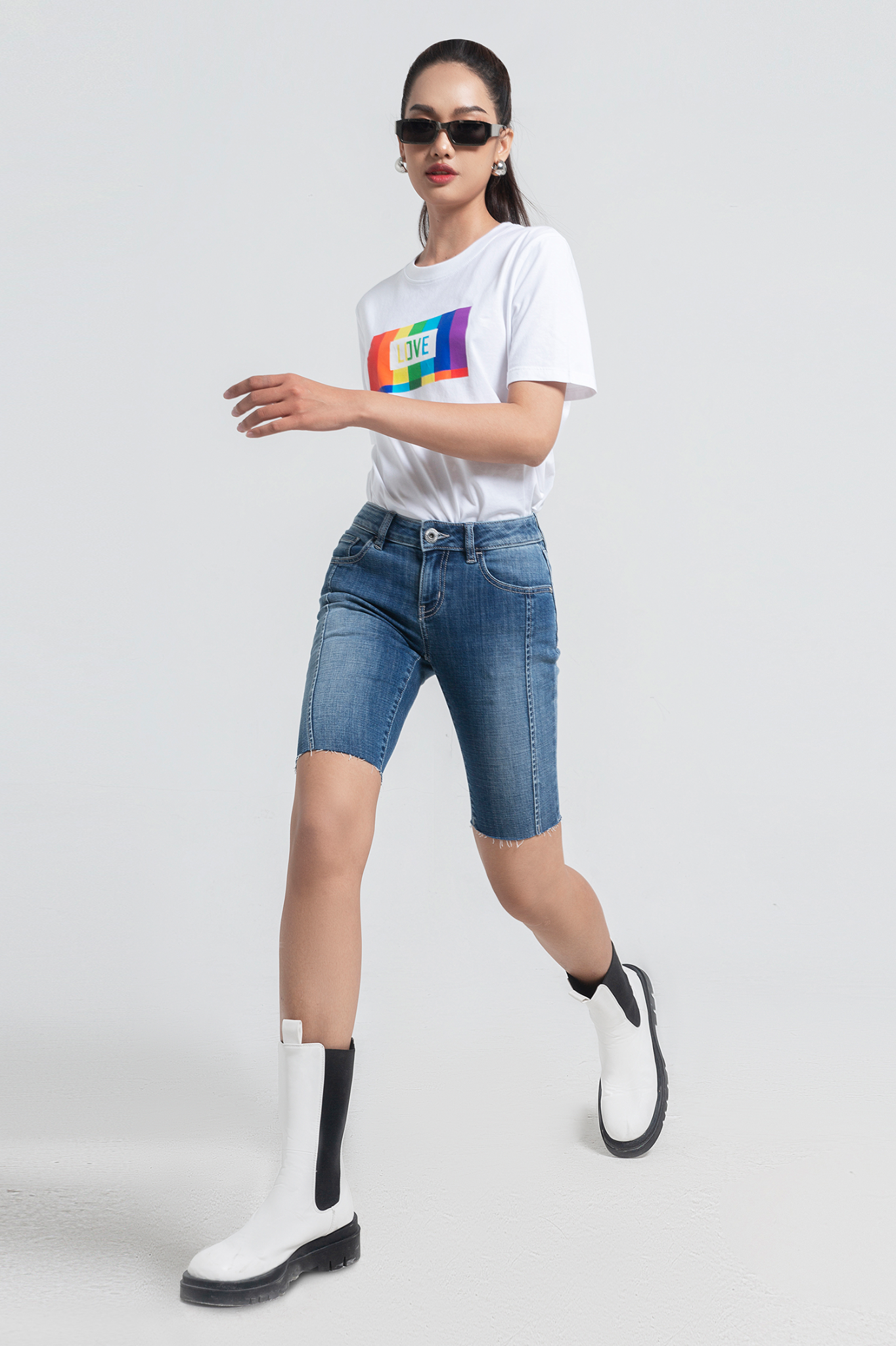 Quần jeans lửng dáng skinny - 120WD1101F1