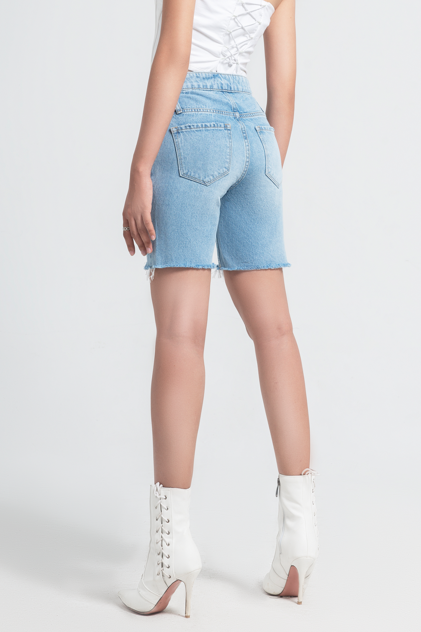 Quần Short Nữ Biker Lưng Phá Cách - 121WD1102F1