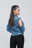 Aó Khoác Denim Nữ Hở Vai. Cut-out Denim Jacket - 319WD1044A4950