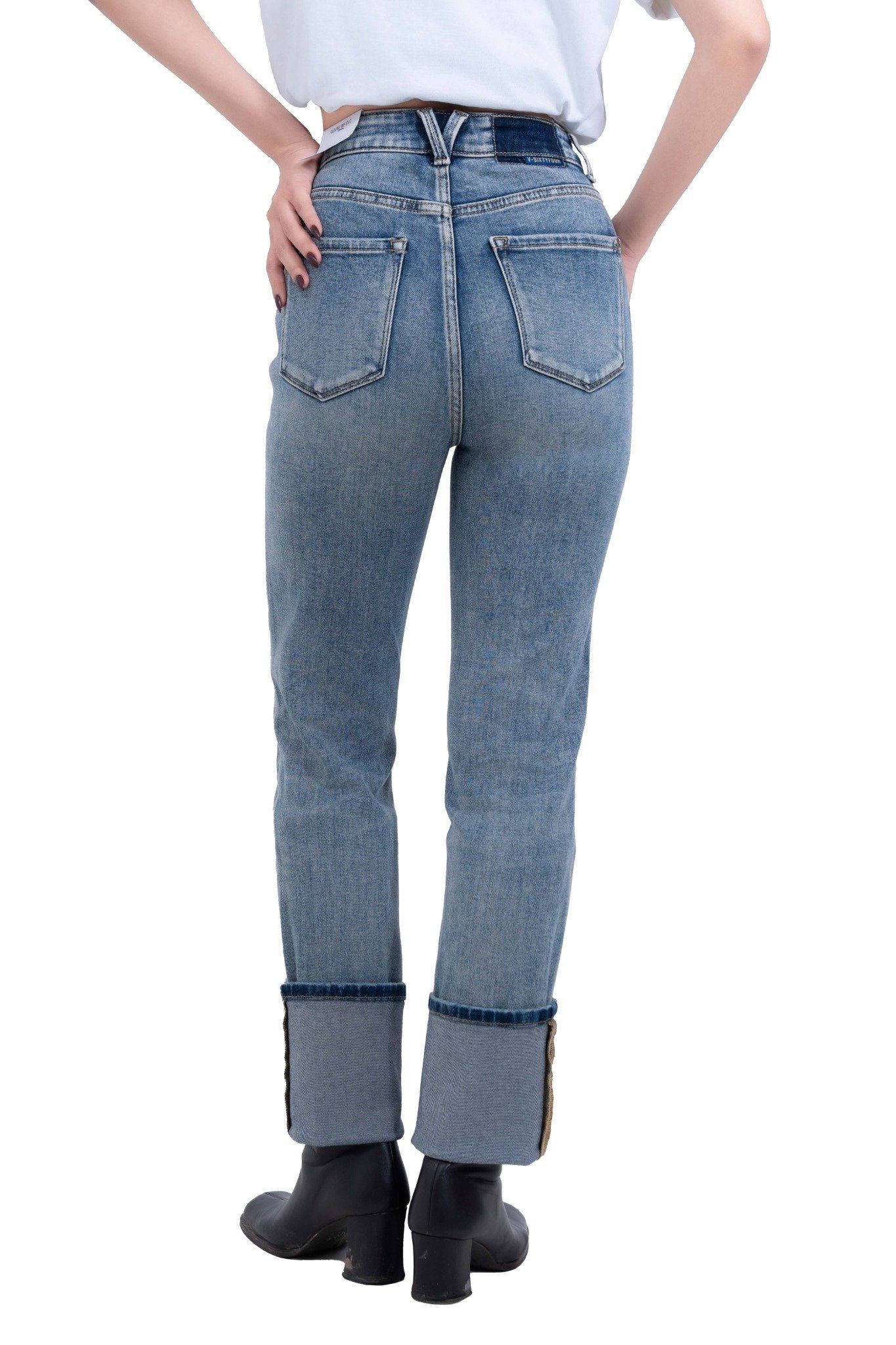 Quần Jeans Nữ Dáng Skinny Màu Xanh Nhạt - Light Blue Skinny Woman's Long Jeans - 224WD2082F1930