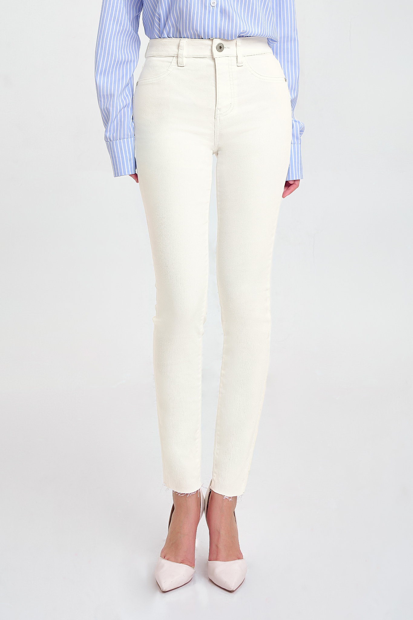 Quần Jeans Nữ Dáng Skinny. Bright White Skinny Women's Jeans - 222WN1081B1