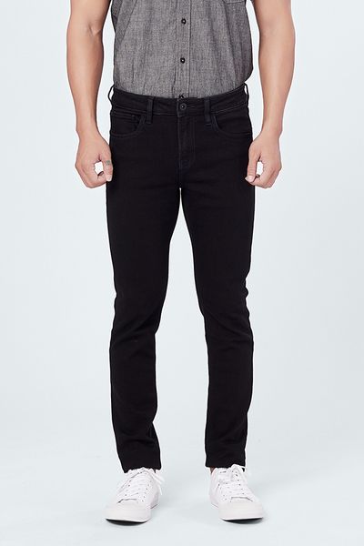 Quần Jeans Nam Dáng Ôm. Màu Đen Phối Chỉ Xanh Navy. Navy Thread Black Skinny Jeans - 121MD4081B5090