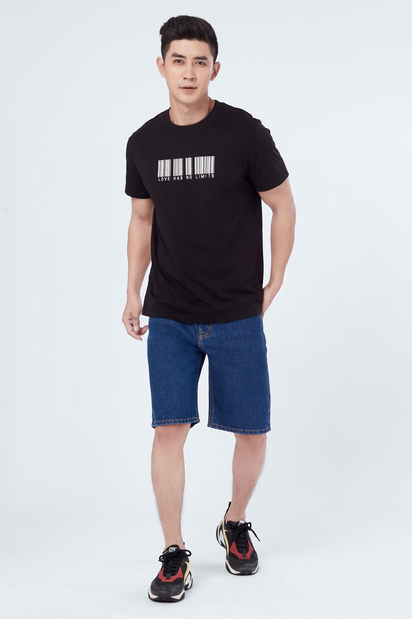 Quần Short Jeans Nam Dáng Rộng - 121MD4103B1
