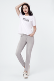 Quần Jeans Nữ Dáng Ôm Màu Xám Bạc. Silver Grey Skinny Jeans - 121WD2081F4010