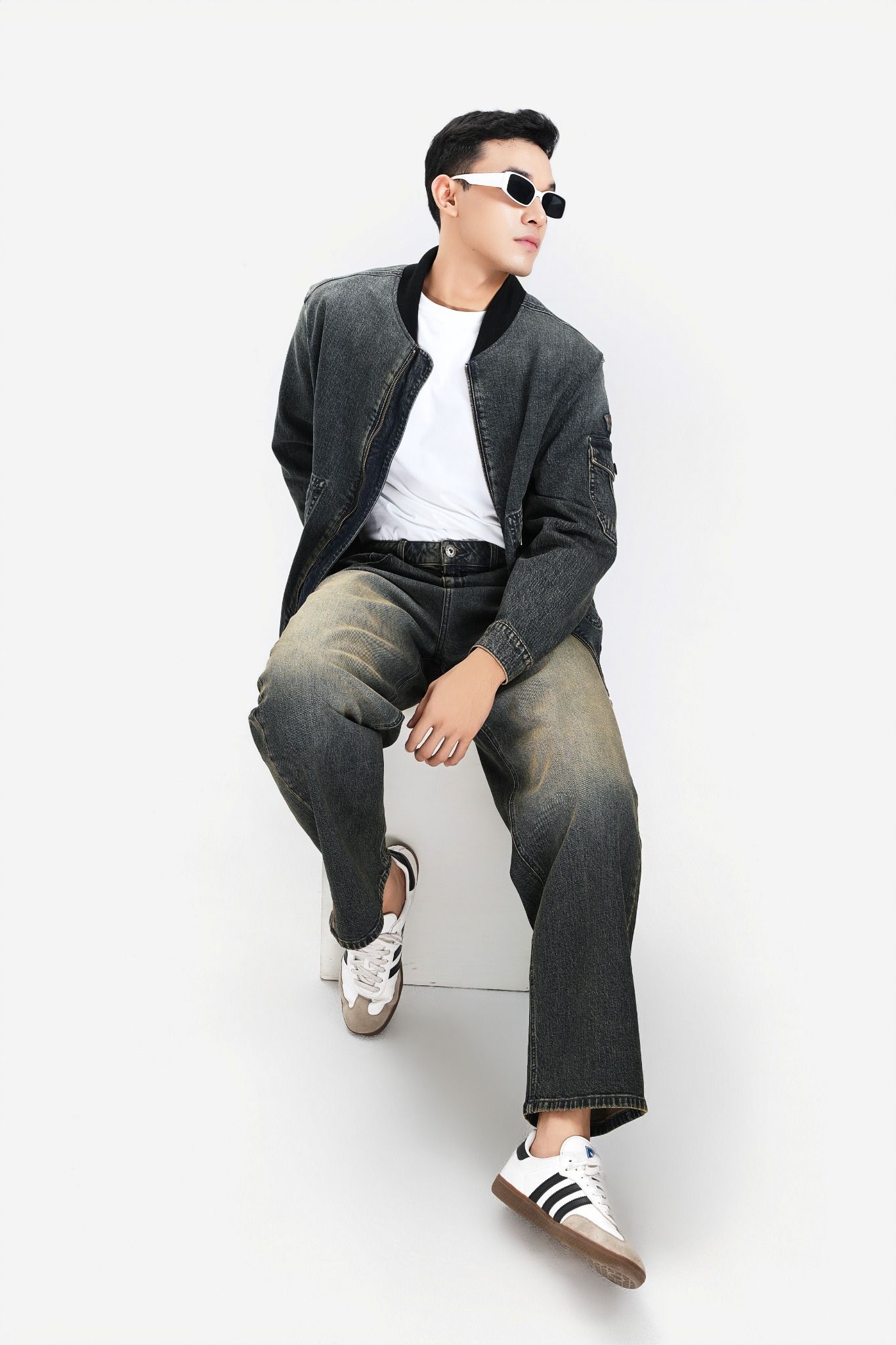 Quần Jeans Nam Dáng Relaxed Tint Vintage Dark Blue - Men's Relaxed Jeans Tint Vintage In Dark Blue - 124MD3089F1