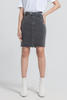 Chân Váy Denim Dáng Bút Chì Cách Điệu Màu Xám. Grey Denim Pencil Skirt - 121WD2112F2030