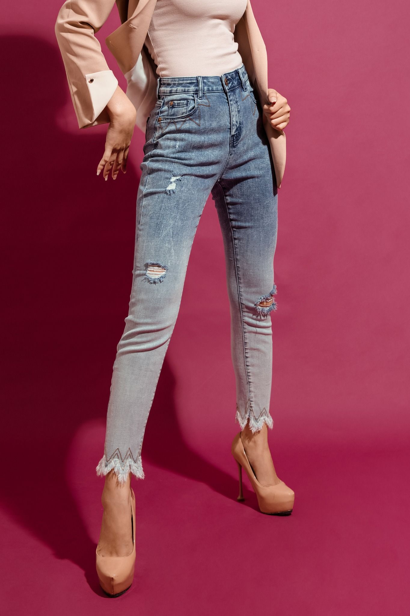 Quần jean nữ dáng skinny - 120WD2091F1