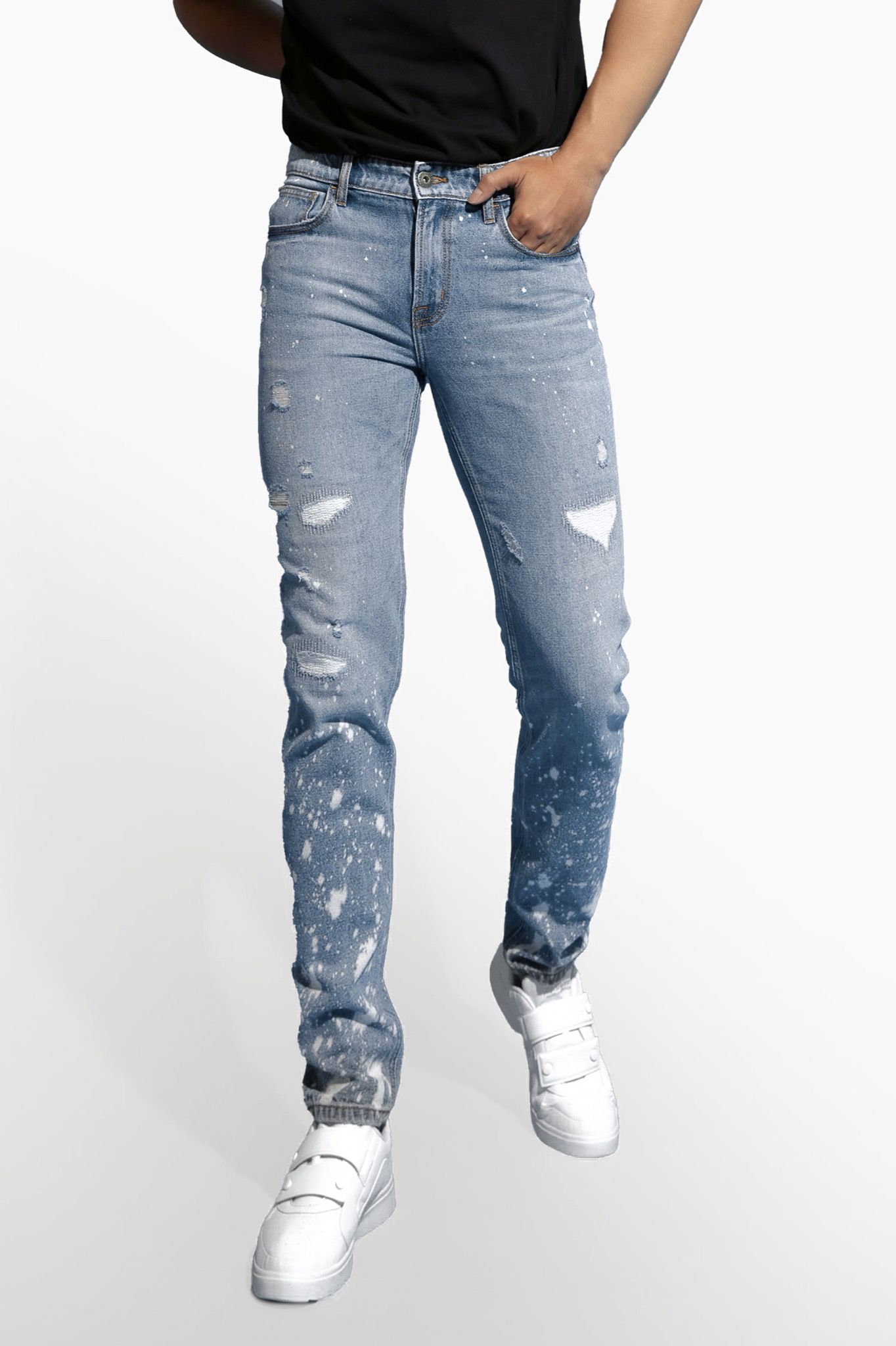 Quần jeans nam dáng straight - 120MD4082A1