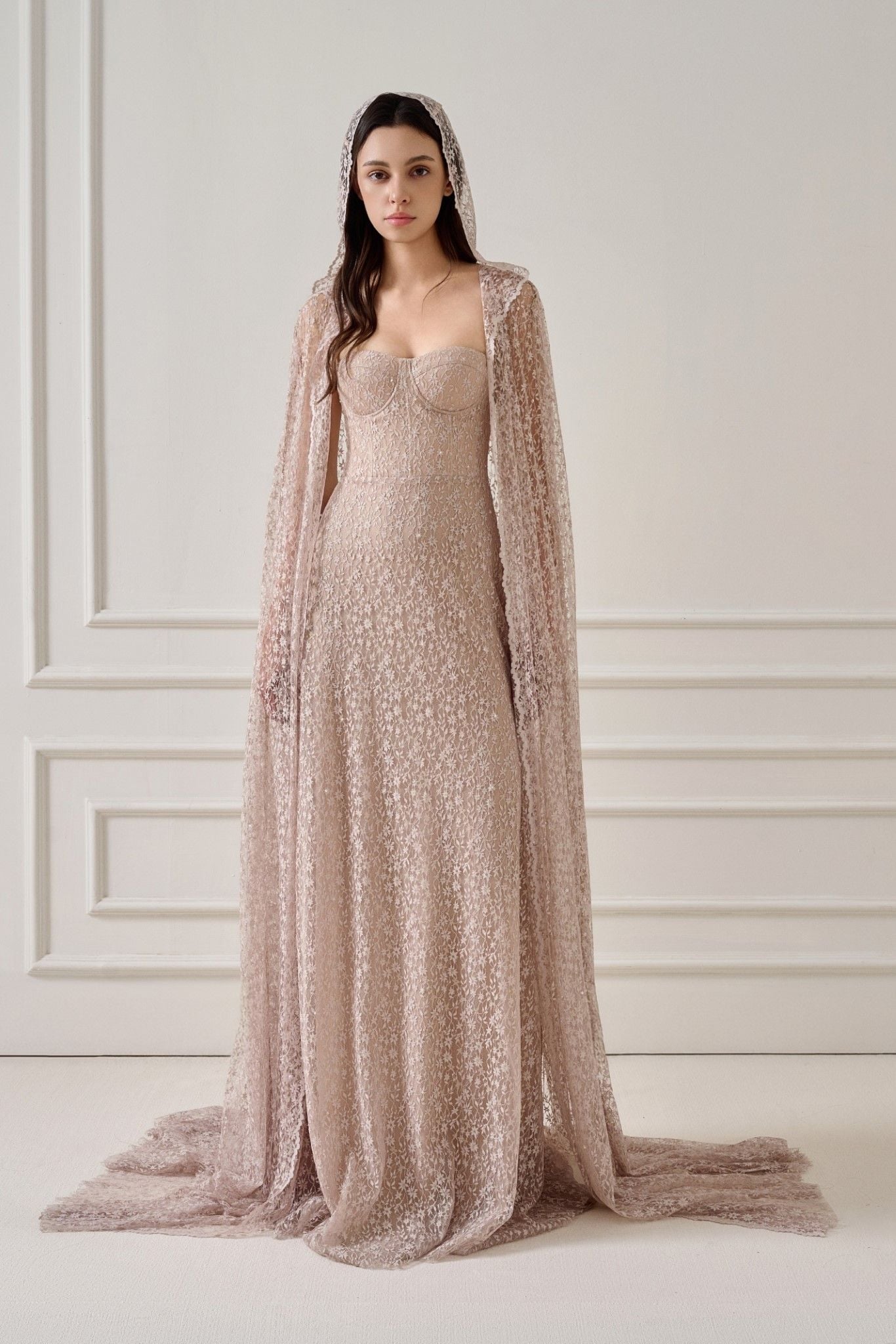 KRIXI EMB AURORA LACE LONG DRESS