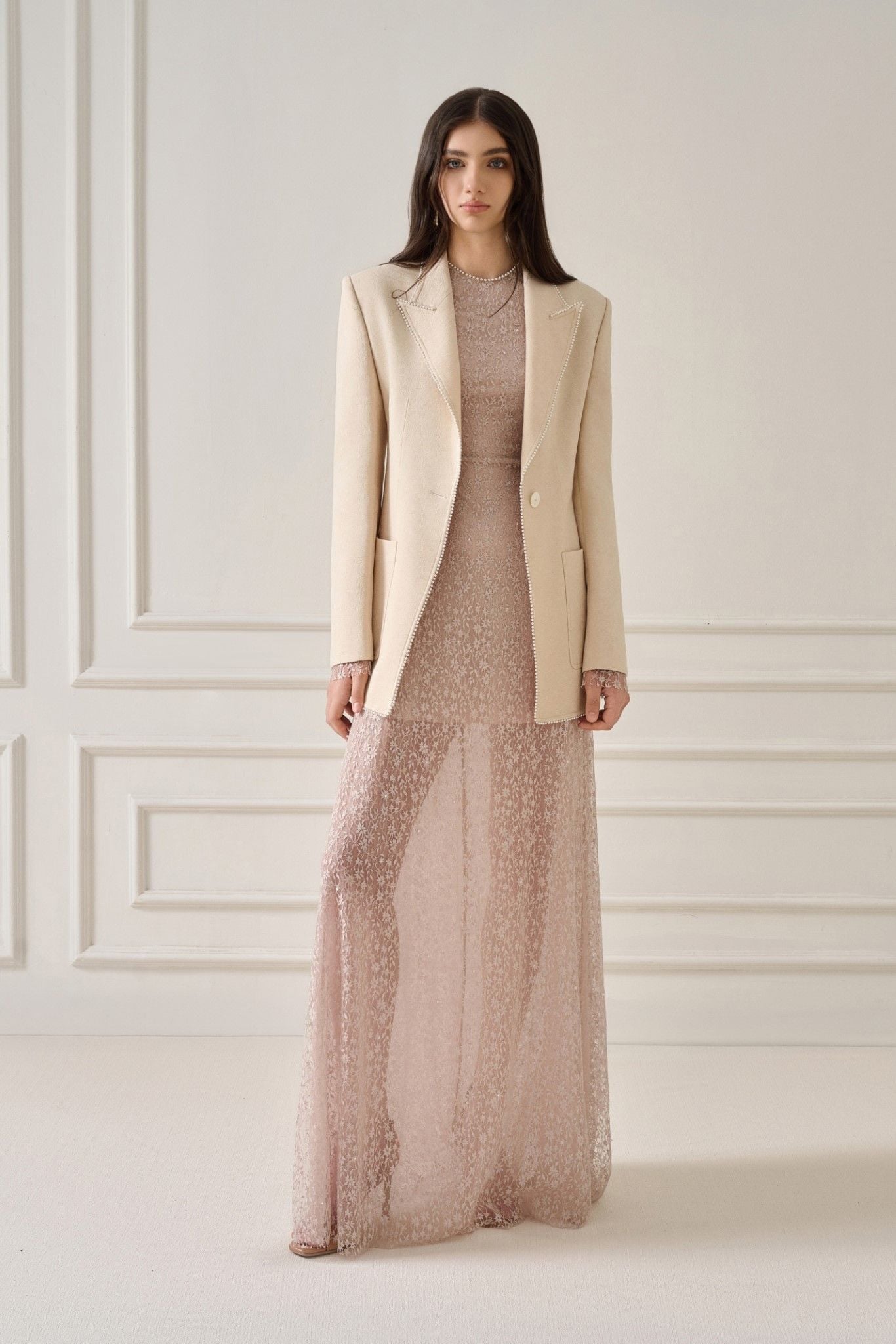 EMI SAND JACQUARD BLAZER