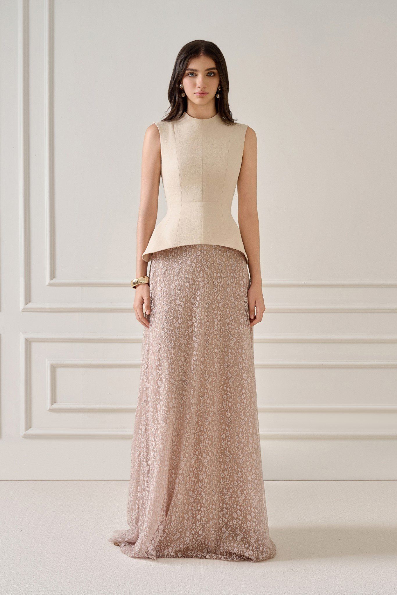 BORRA AURORA LACE LONG SKIRT