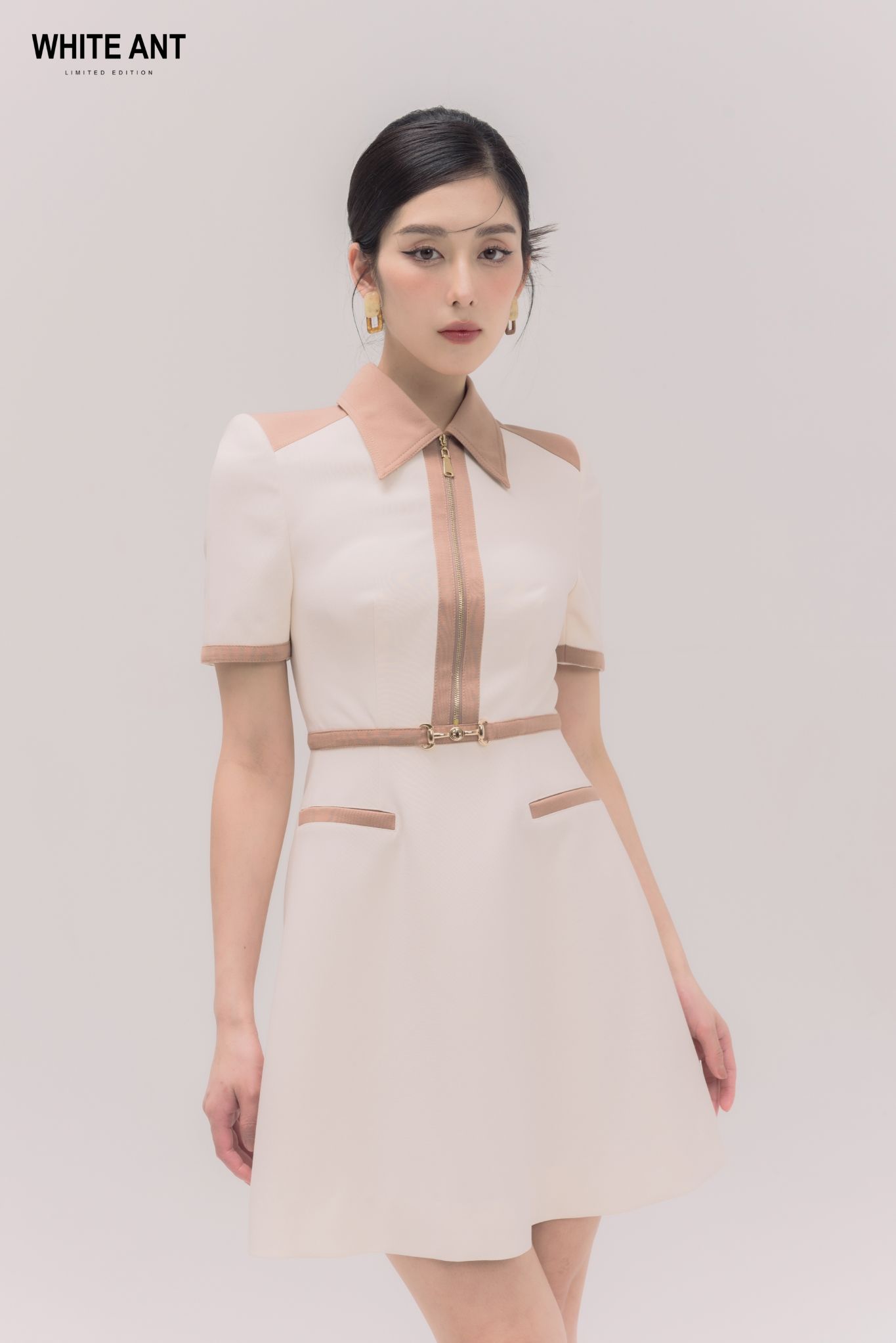 Đầm A Phối Da Nữ White Ant EUPHEMIA HOUSE DRESS 120830004