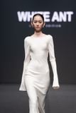 MOLLYA BACKLESS DRAPED WHITE DRESS