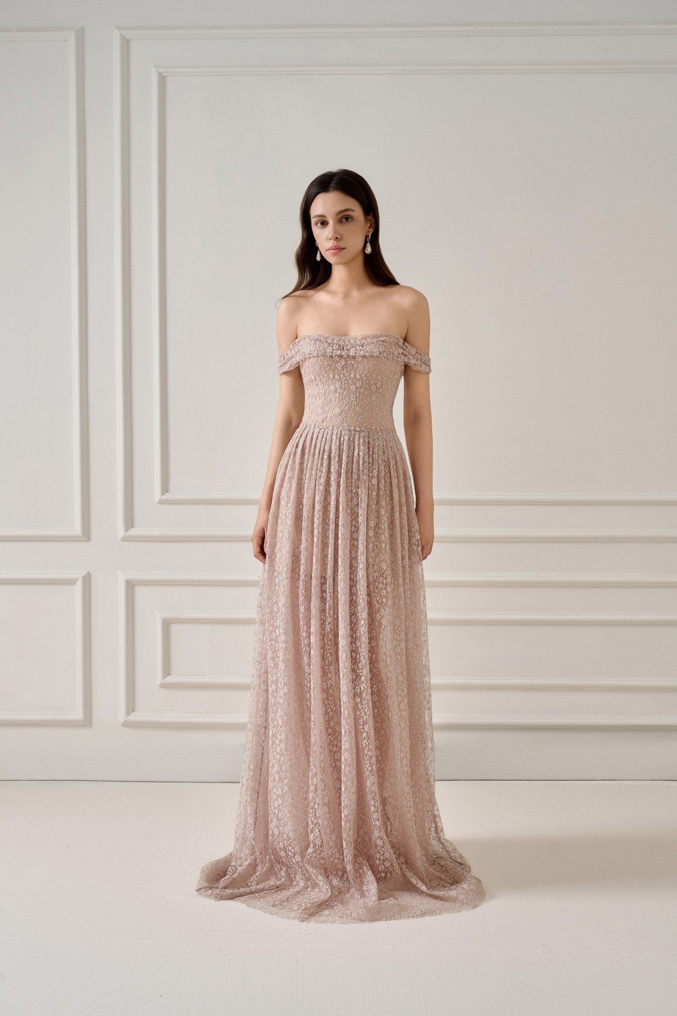 MAYA AURORA MESH RUCHED DRESS