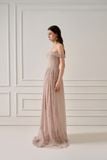MAYA AURORA MESH RUCHED DRESS