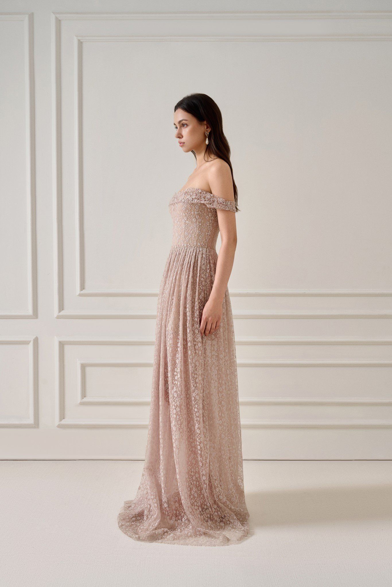 MAYA AURORA MESH RUCHED DRESS