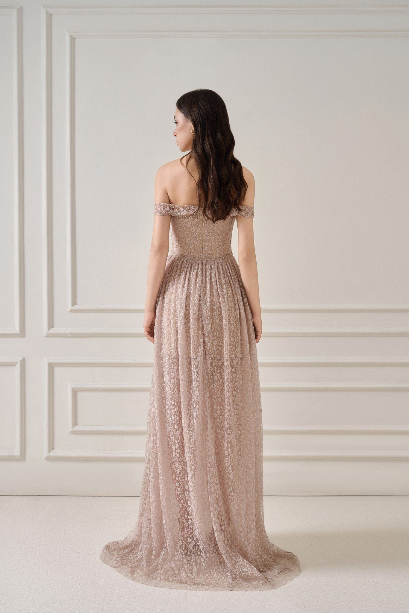 MAYA AURORA MESH RUCHED DRESS
