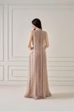 ZUKA LACE EFFECT SCRAF LONG DRESS