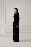 LIRNA EMB DRAPED LONG DRESS