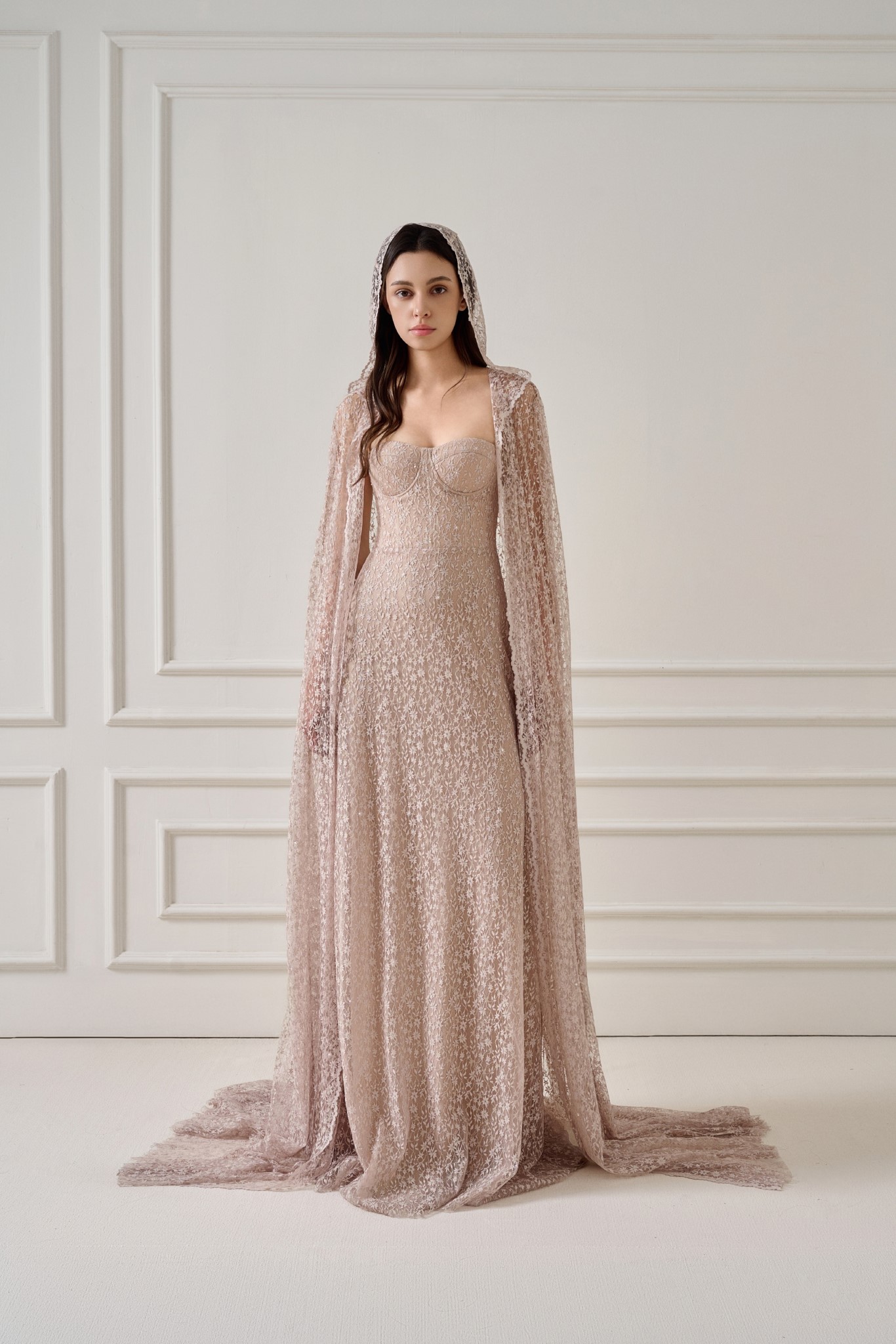  KRIXI EMB AURORA LACE LONG DRESS 