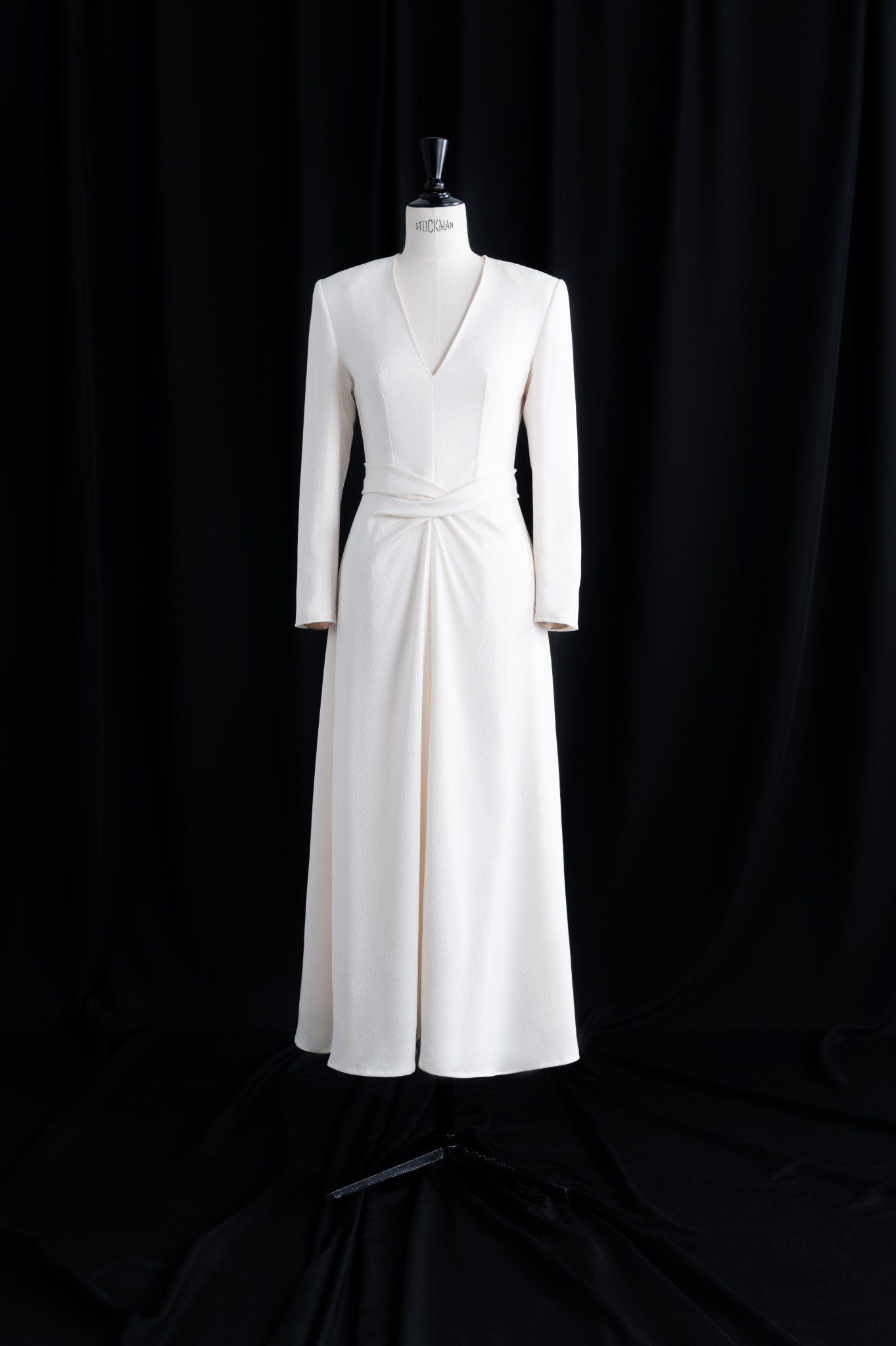 Đầm Tay Dài Xoắn Eo cổ V Nữ WHITE ANT DIA V-NECK WRAP DRESS 121600009