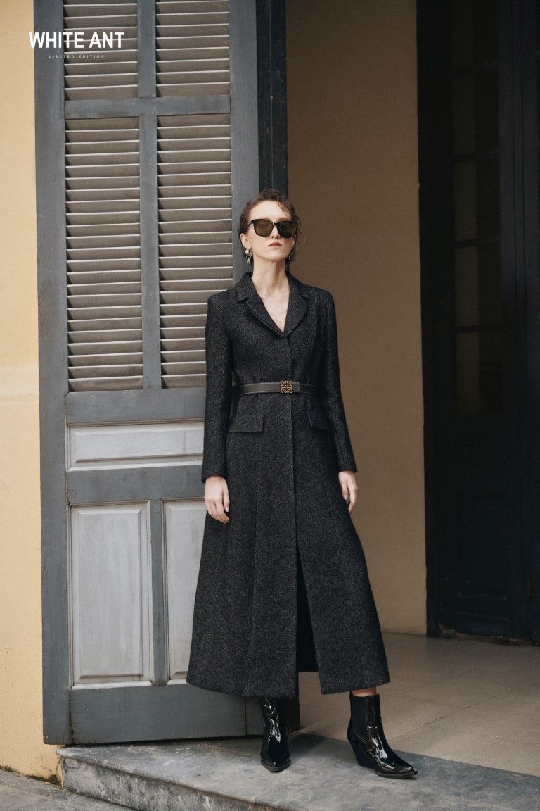 VIORA JACQUARD LONG COAT