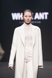 TIFF EMB CASHMERE-BLEND LONG COAT