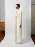 TIFF EMB CASHMERE-BLEND LONG COAT