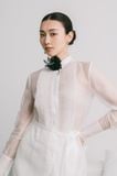 GRAY LONG SLEEVES BLOUSE
