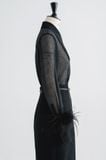 ESBER LONG SLEEVE FEATHER BLOUSE