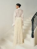 CLIO PREMIUM EMB STRETCH- MESH MAXI SKIRT