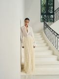 CLIO PREMIUM EMB STRETCH- MESH MAXI SKIRT