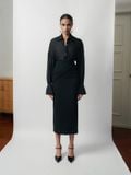 ERIN DRAPED MIDI SKIRT